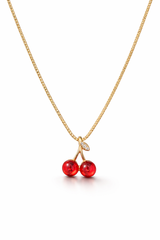 Cherry Motif Fine Gold Pendant