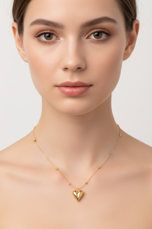 Radiant Gold Heart Necklace