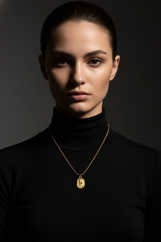 Golden Bloom Tulip Pendant Necklace