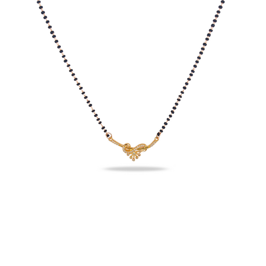 Graceful American Diamond Mangalsutra with Unique Knot Pendant