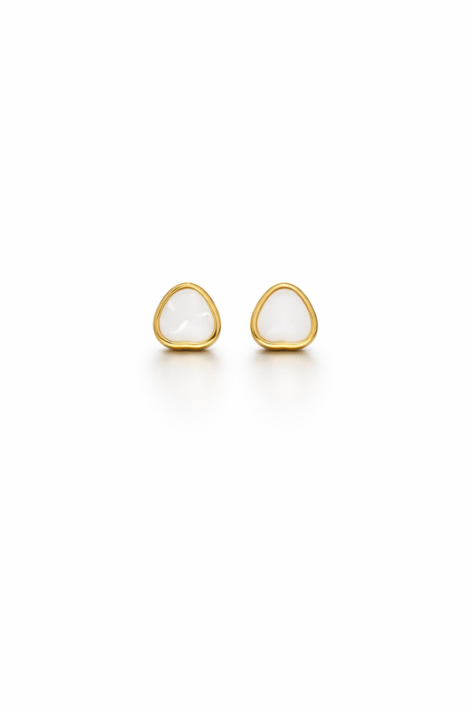 Oval Teardrop Stud Earrings