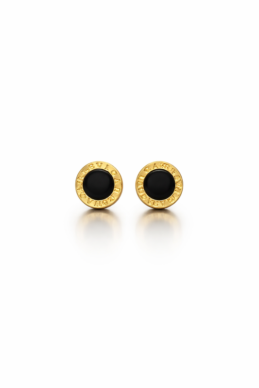 Royal Black Stud Earrings