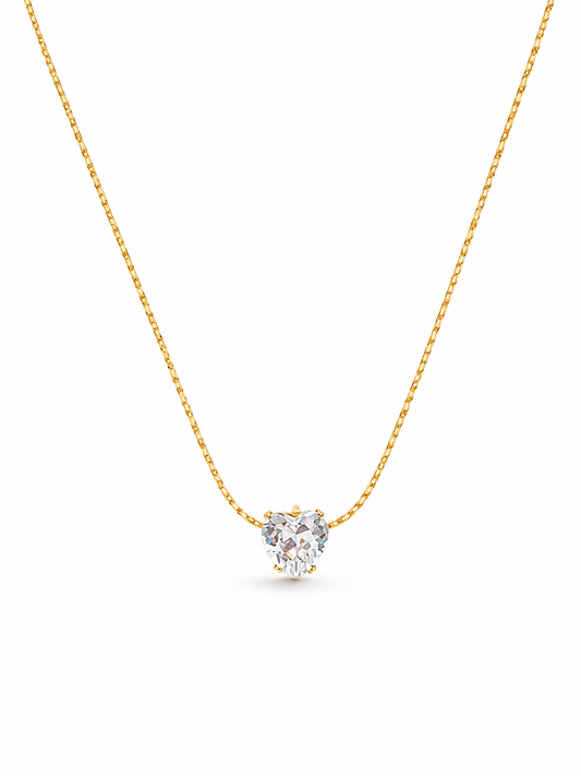 Heart Solitaire Pendant Necklace