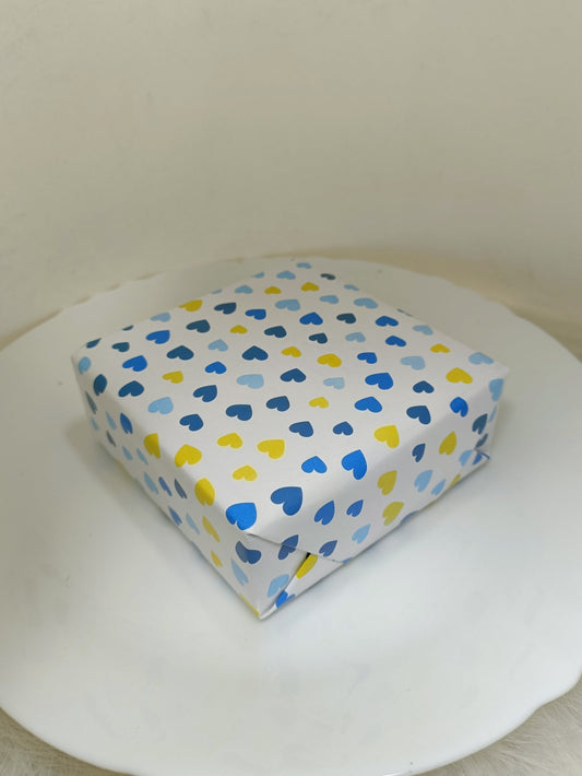 White Multi Colour Hearts Wrapping