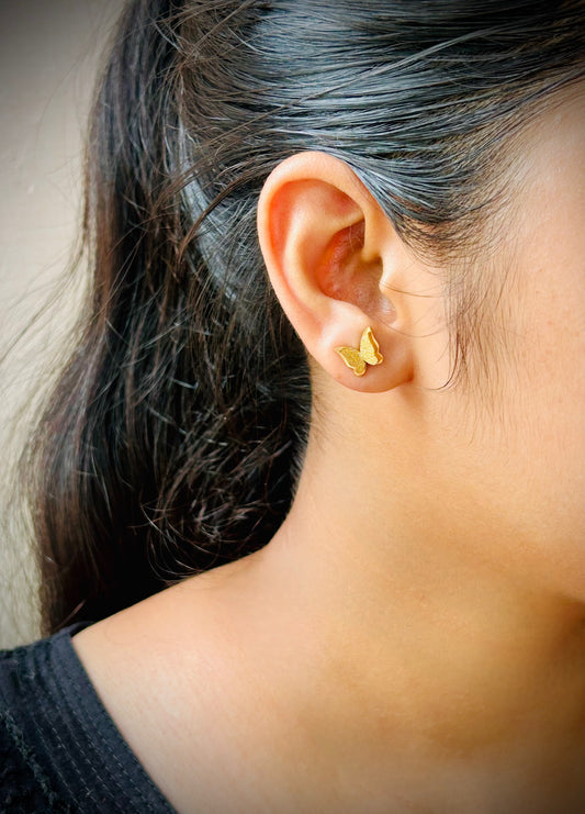 Golden Elegance – 3 Pair Earrings Set