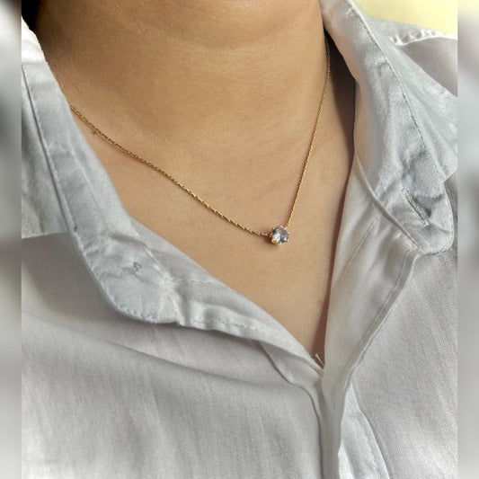 Solitaire Necklace with Matching Stud Earrings