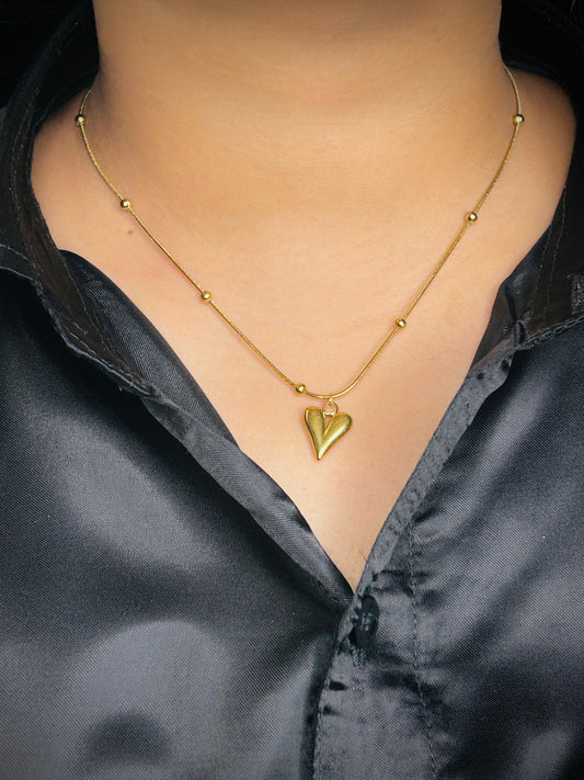 Radiant Gold Heart Necklace