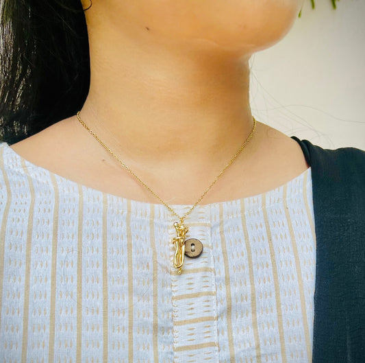 Romantic Embracing Lovers Pendant Necklace