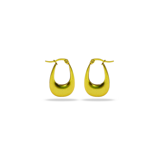 Minimalist Teardrop Gold Hoop Earrings