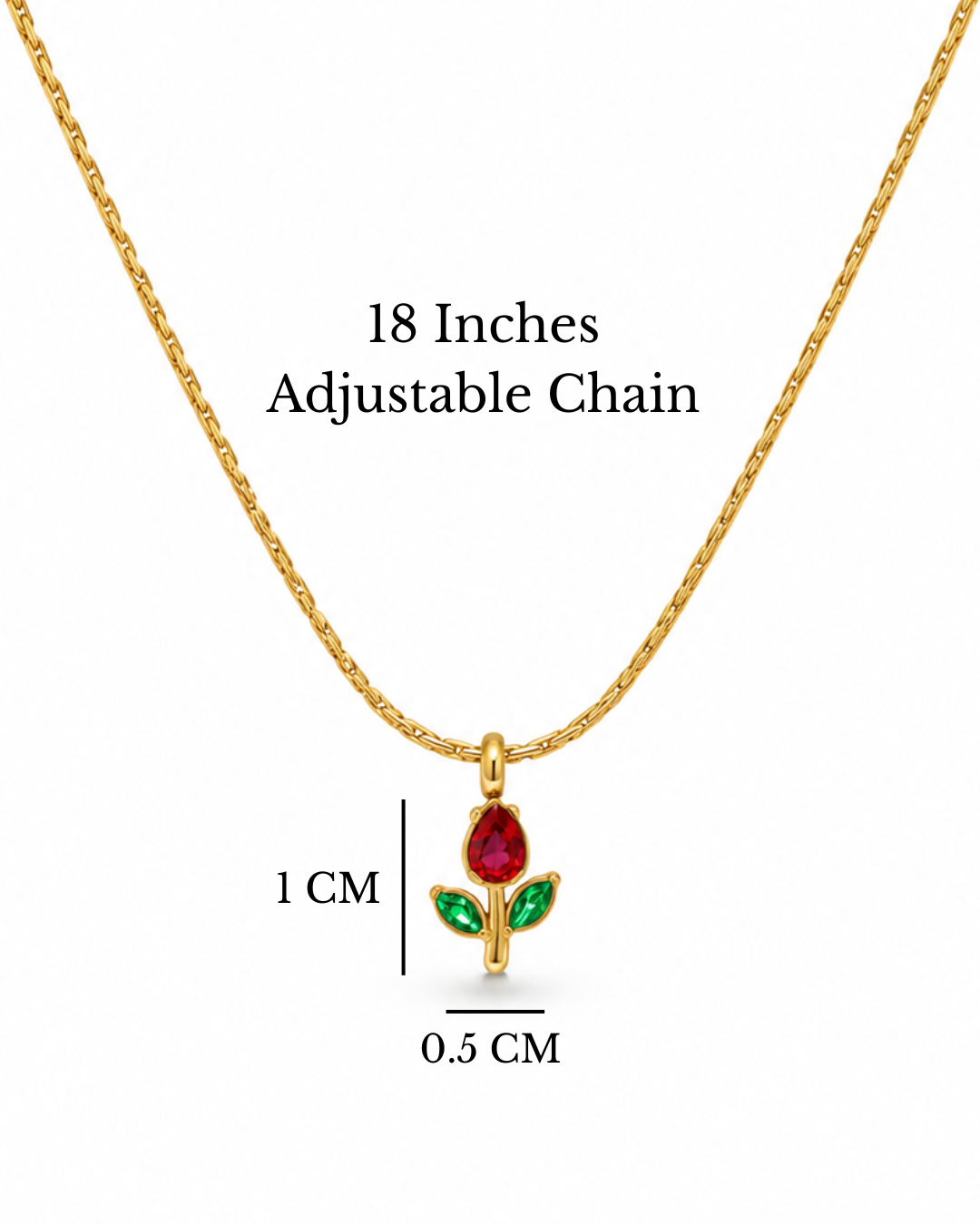 Tulip Anti Tarnish Pendant Necklace