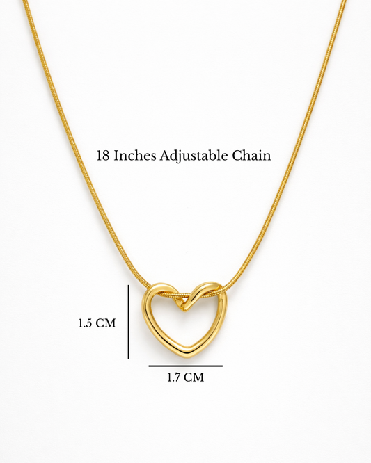 Minimal Heart Pendant Necklace
