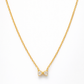 Golden Bow Sparkle Necklace