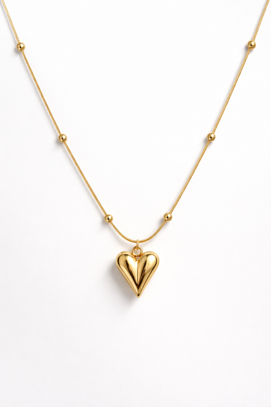 Radiant Gold Heart Necklace