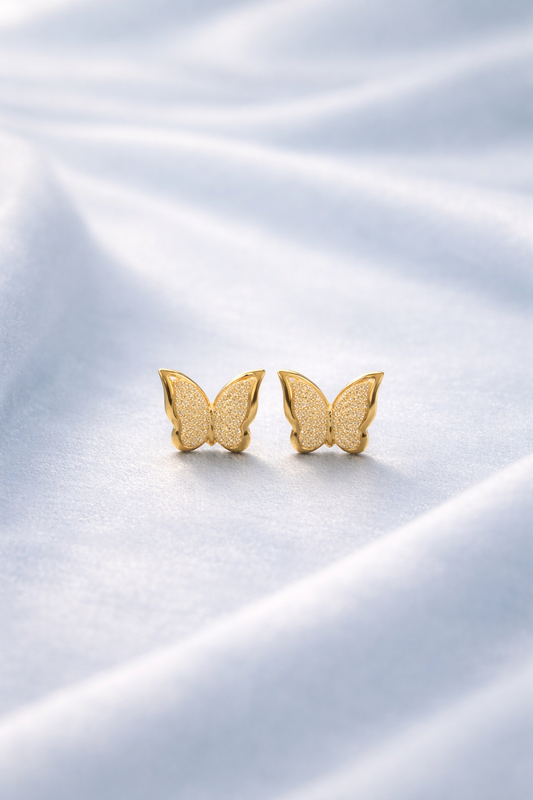 Elegant Gold Butterfly Earrings