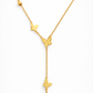 Golden Papillon Lariat Necklace
