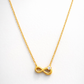 Elegant Gold Infinity Necklace with Diamond