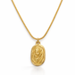 Golden Bloom Tulip Pendant Necklace