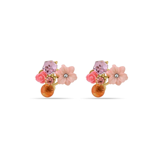 Multi-Stone Flower Bouquet Earrings