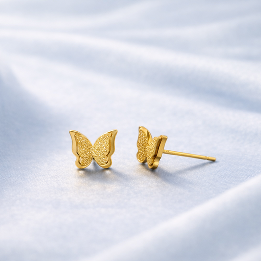 Elegant Gold Butterfly Earrings