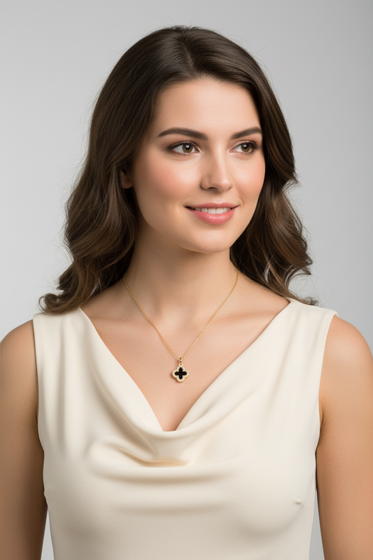 Double Side Clover Gold Necklace