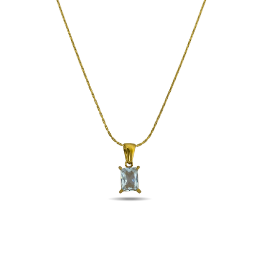 Square Cut Pendant Necklace