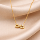 Elegant Gold Infinity Necklace with Diamond