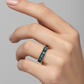 Royal Blue Baguette Adjustable Gold Ring