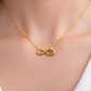 Elegant Gold Infinity Necklace with Diamond