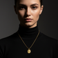 Golden Bloom Tulip Pendant Necklace