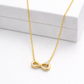 Elegant Gold Infinity Necklace with Diamond