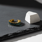 Royal Blue Baguette Adjustable Gold Ring