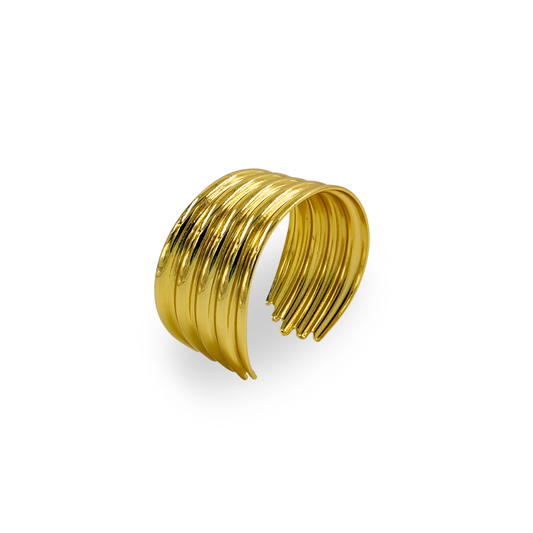 Golden Waves Anti-Tarnish Adjustable Bracelet