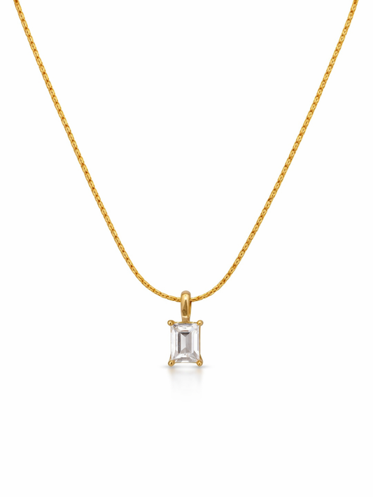 Square Cut Pendant Necklace