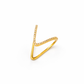 V-Shape Diamond Accent Gold Ring