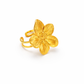 Elegant Floral Gold Adjustable Ring