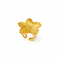 Elegant Floral Gold Adjustable Ring