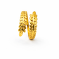 Golden Laurel Leaf Adjustable Ring