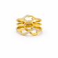 Double Heart Infinity Adjustable Ring