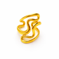 Fluid Curve Design Adjustable Gold Ring