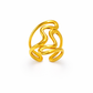 Fluid Curve Design Adjustable Gold Ring