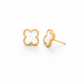 Obsidian Clover Luxury Studs Earrings