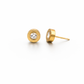 Imperial Roman Dial Gold Studs Earrings