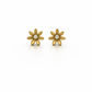 Golden Floral Stud Earrings