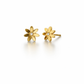 Golden Floral Stud Earrings