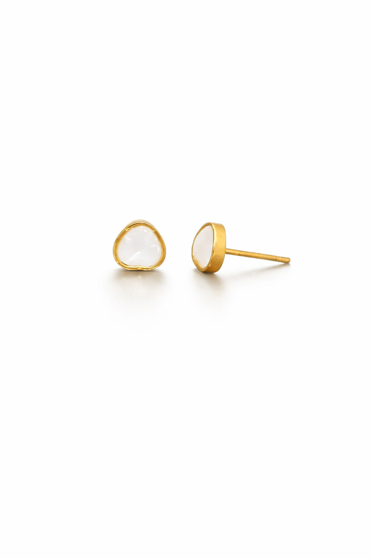 Oval Teardrop Stud Earrings