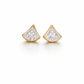 Elegant Teardrop Stud Earrings with Stones