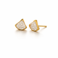 Elegant Teardrop Stud Earrings with Stones