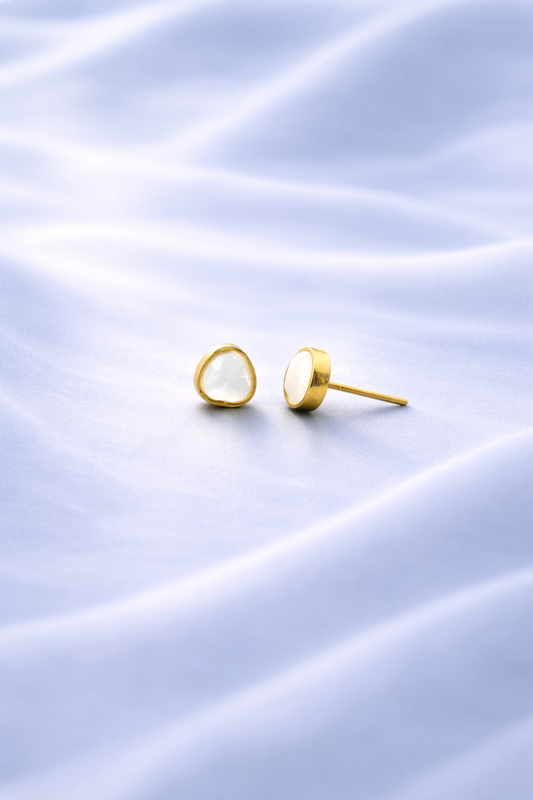 Oval Teardrop Stud Earrings