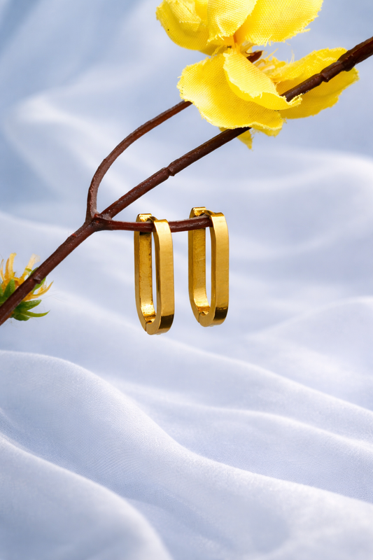 Gold Huggie Hoops Earrings