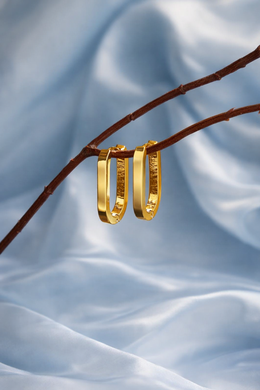 Gold Huggie Hoops Earrings